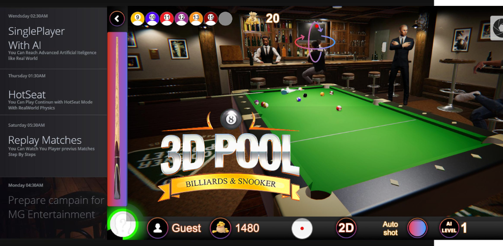 PoolMaster 8 Ball Billiard 3D